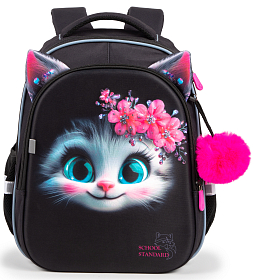 Рюкзак ортопедичний шкільний  для дівчинки School Standard 38х30х18 см для з Котом першокласниць (150-50)